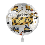 Folienballon "Happy Birthday" Baustelle -hey-Party.de- Folienballons -#Variante_