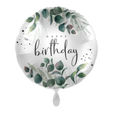 Folienballon "Happy Birthday" Blätter -hey-Party.de- Folienballons -#Variante_