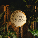 Folienballon Rund "Happy Birthday" Leoprint -hey-Party.de- Folienballons -#Variante_