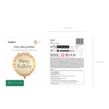 Folienballon Rund "Happy Birthday" Leoprint -hey-Party.de- Folienballons -#Variante_