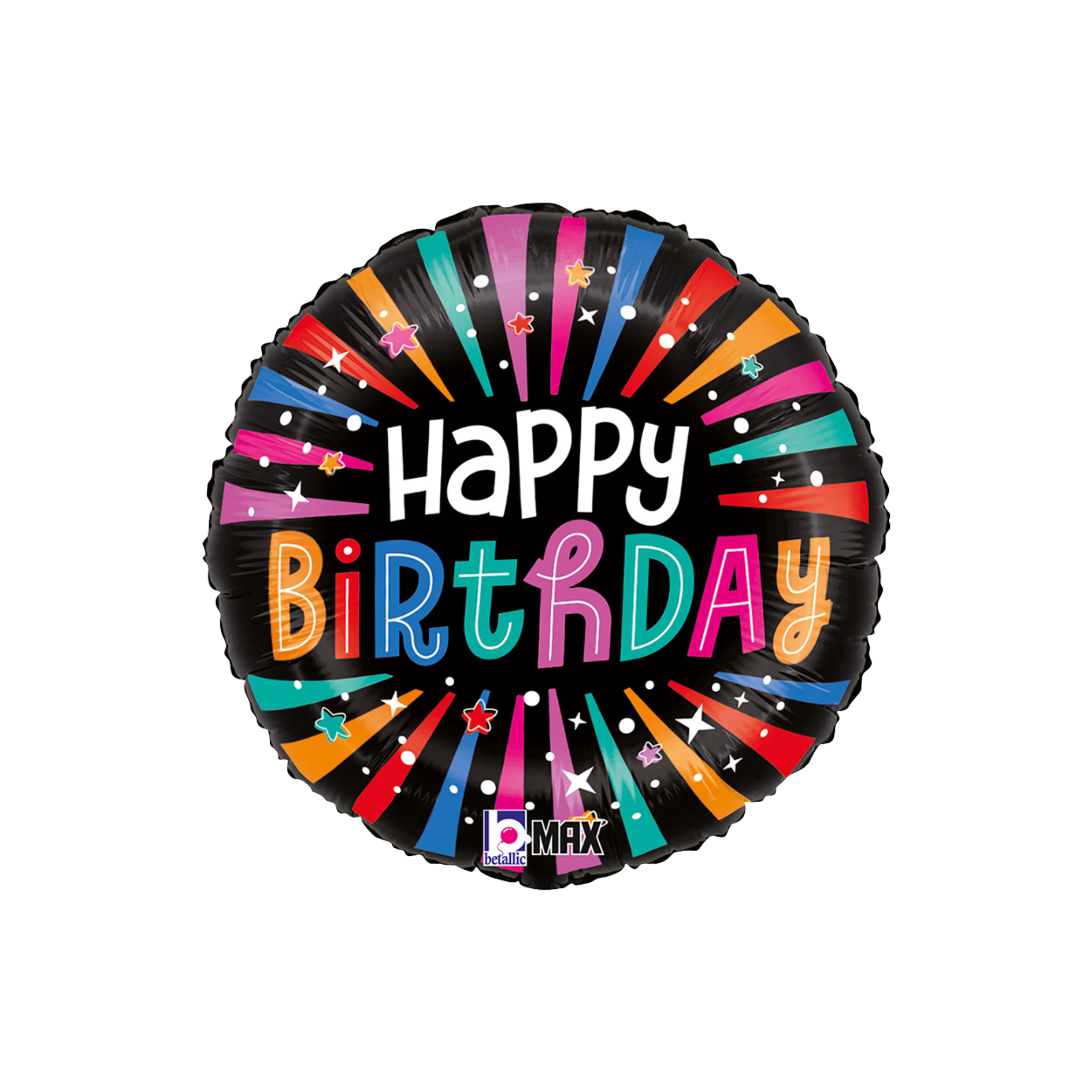 Folienballon Rund Happy Birthday Neon Sparkle -hey-Party.de- Folienballons -#Variante_