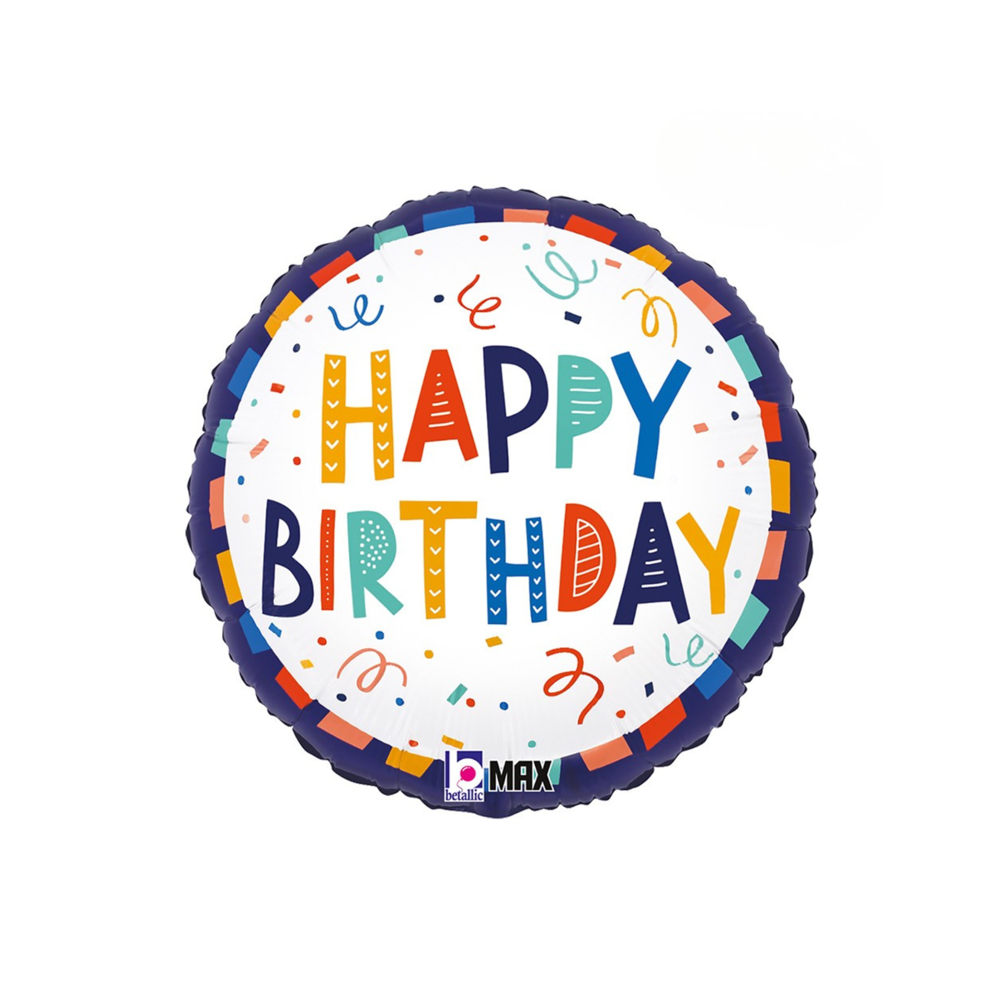Folienballon Rund Happy Birthday Bunt -hey-Party.de- Folienballons -#Variante_