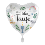 Folienballon Herz "Alles Liebe Zur Taufe" -hey-Party.de- Folienballons -#Variante_