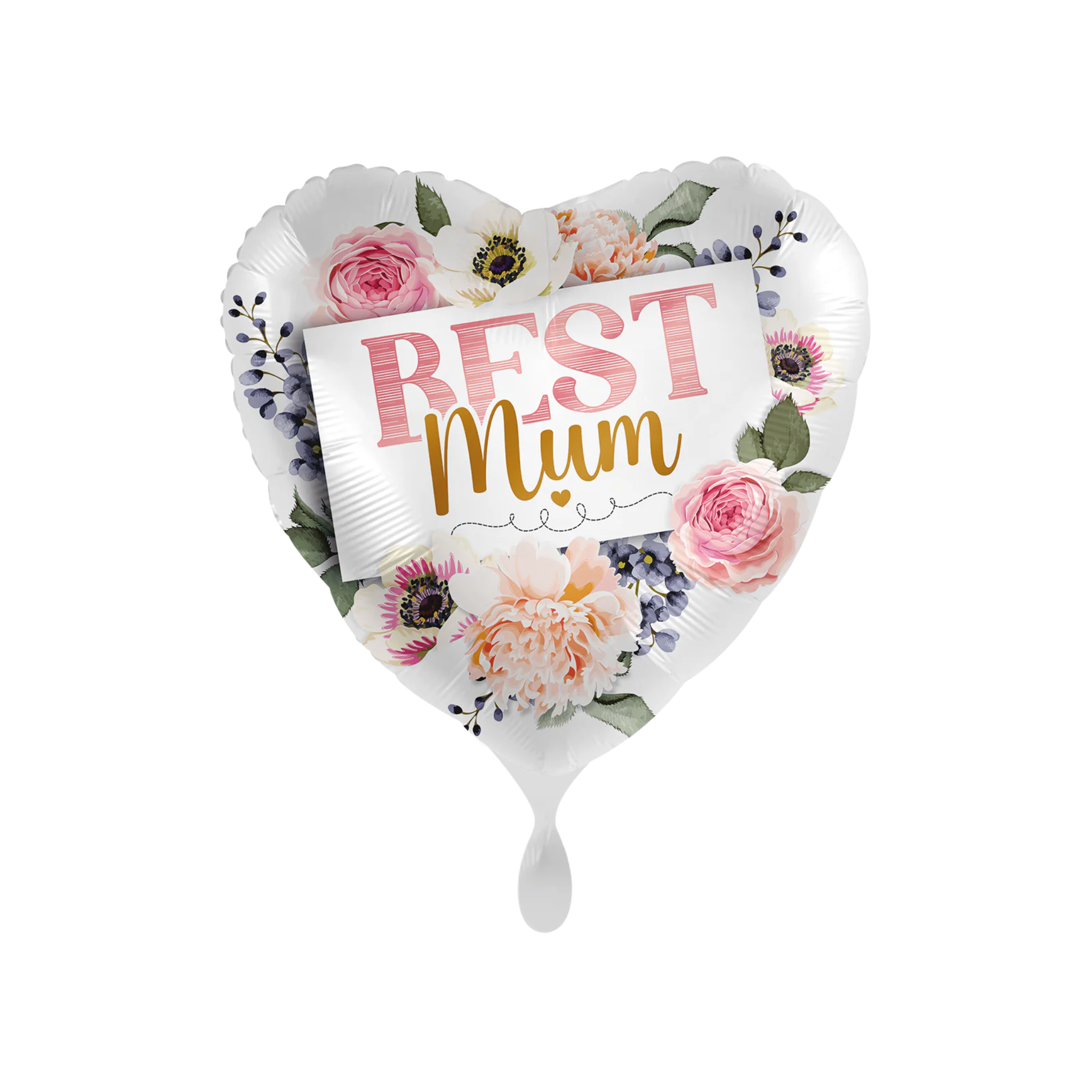Folienballon Herz "Best Mom", ca. 35 cm