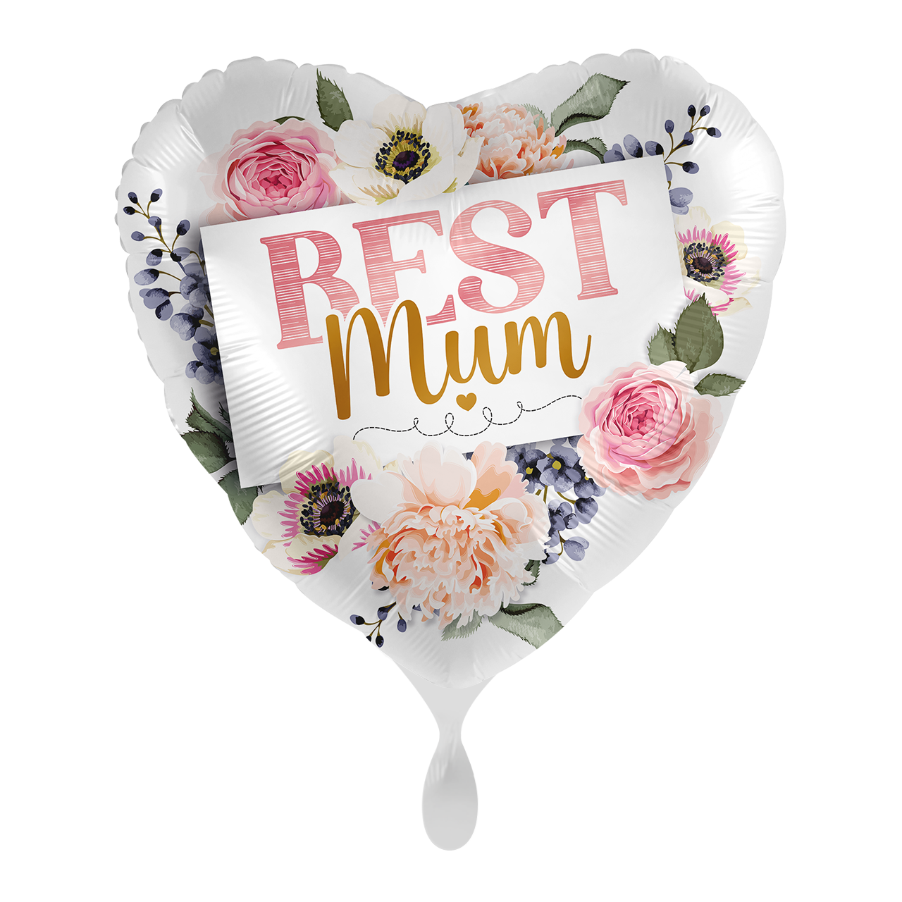 Folienballon Herz "Best Mom" -hey-Party.de- Folienballons -#Variante_