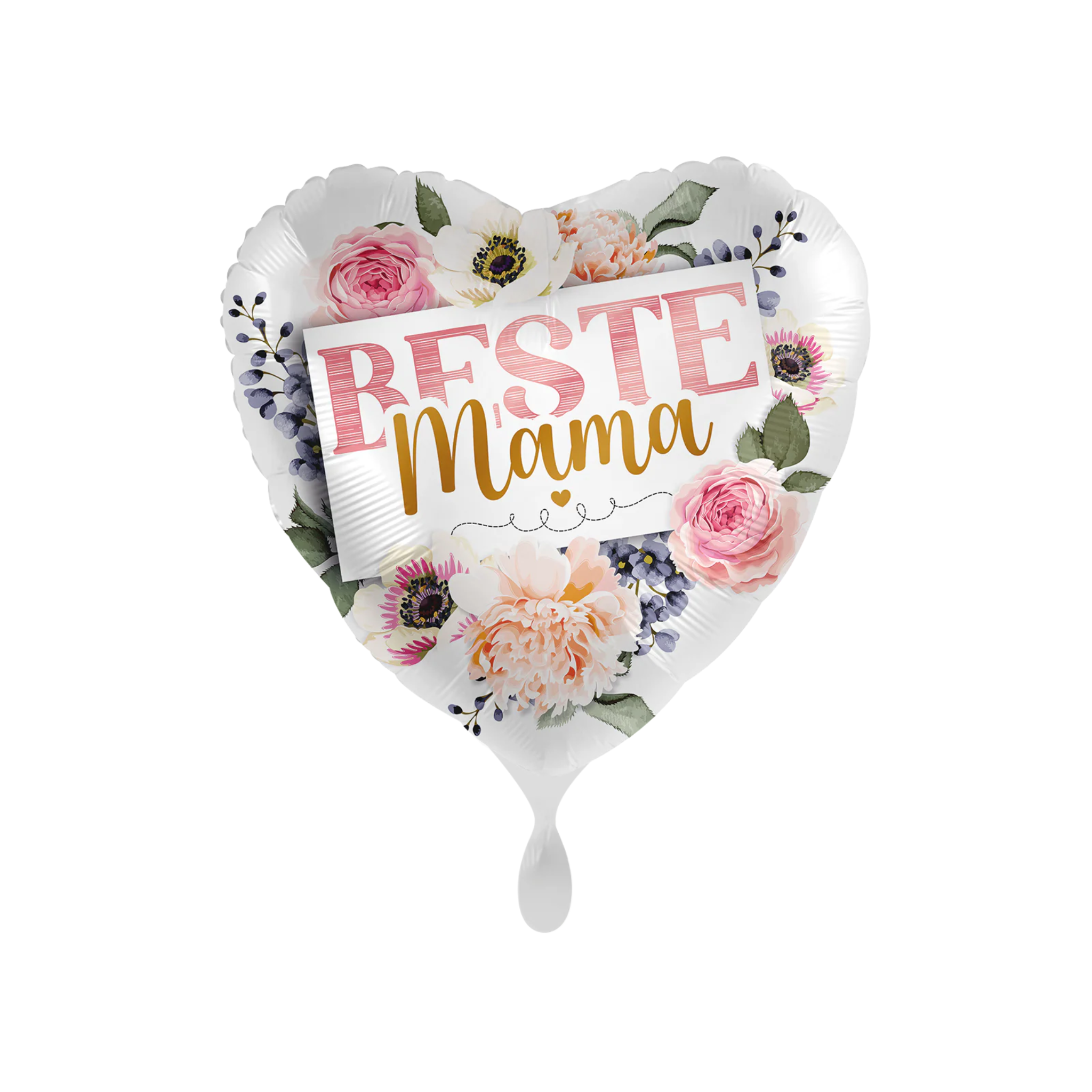 Folienballon Herz "Beste Mama", ca. 35 cm
