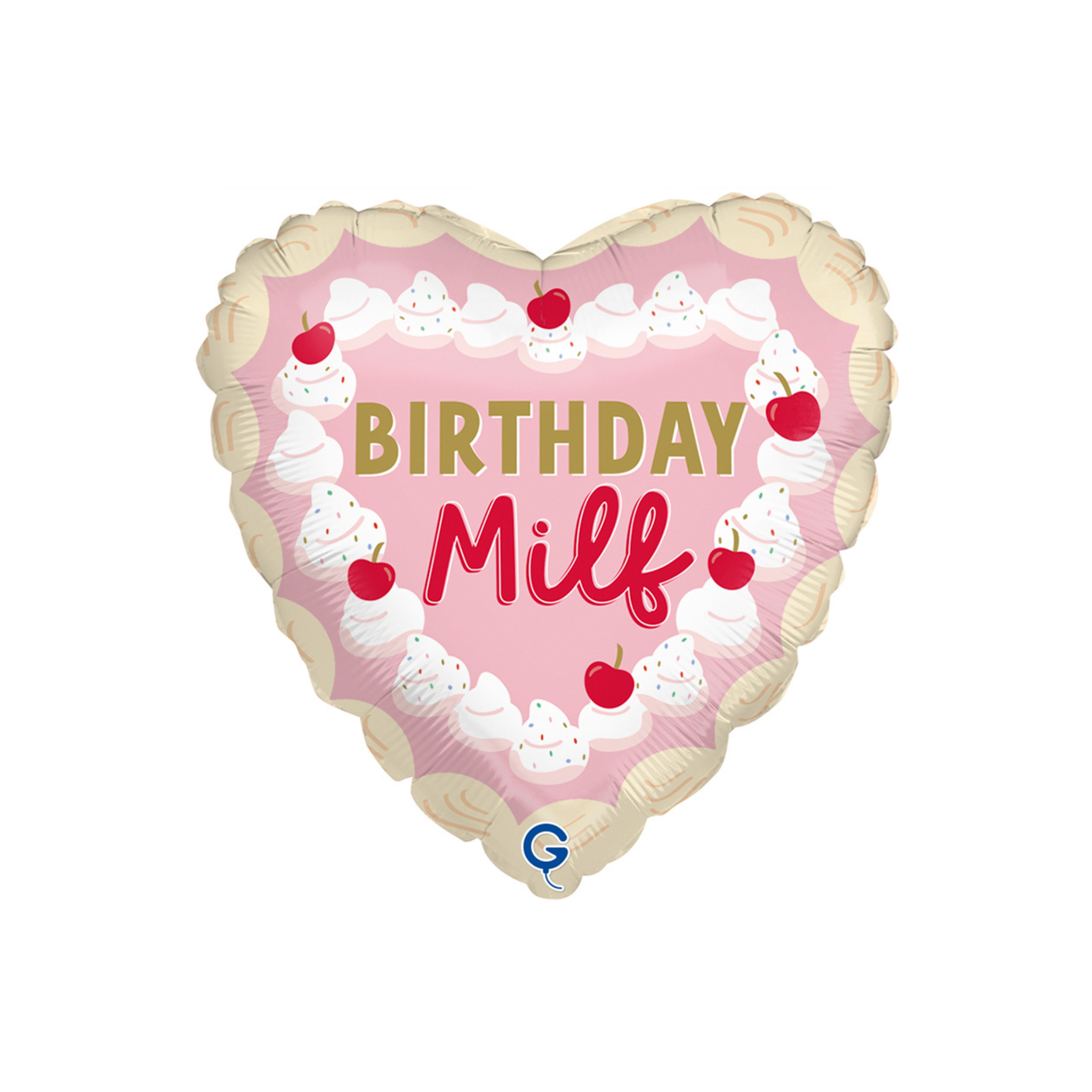 Folienballon Herz "Birthday Milf" -hey-Party.de- Folienballons -#Variante_