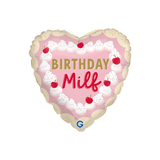 Folienballon Herz "Birthday Milf" -hey-Party.de- Folienballons -#Variante_