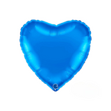 Folienballon Herz Blau, ca. 36x36 cm