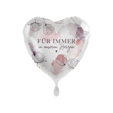 Folienballon Herz "Für immer in unseren Herzen" -hey-Party.de- Folienballons -#Variante_