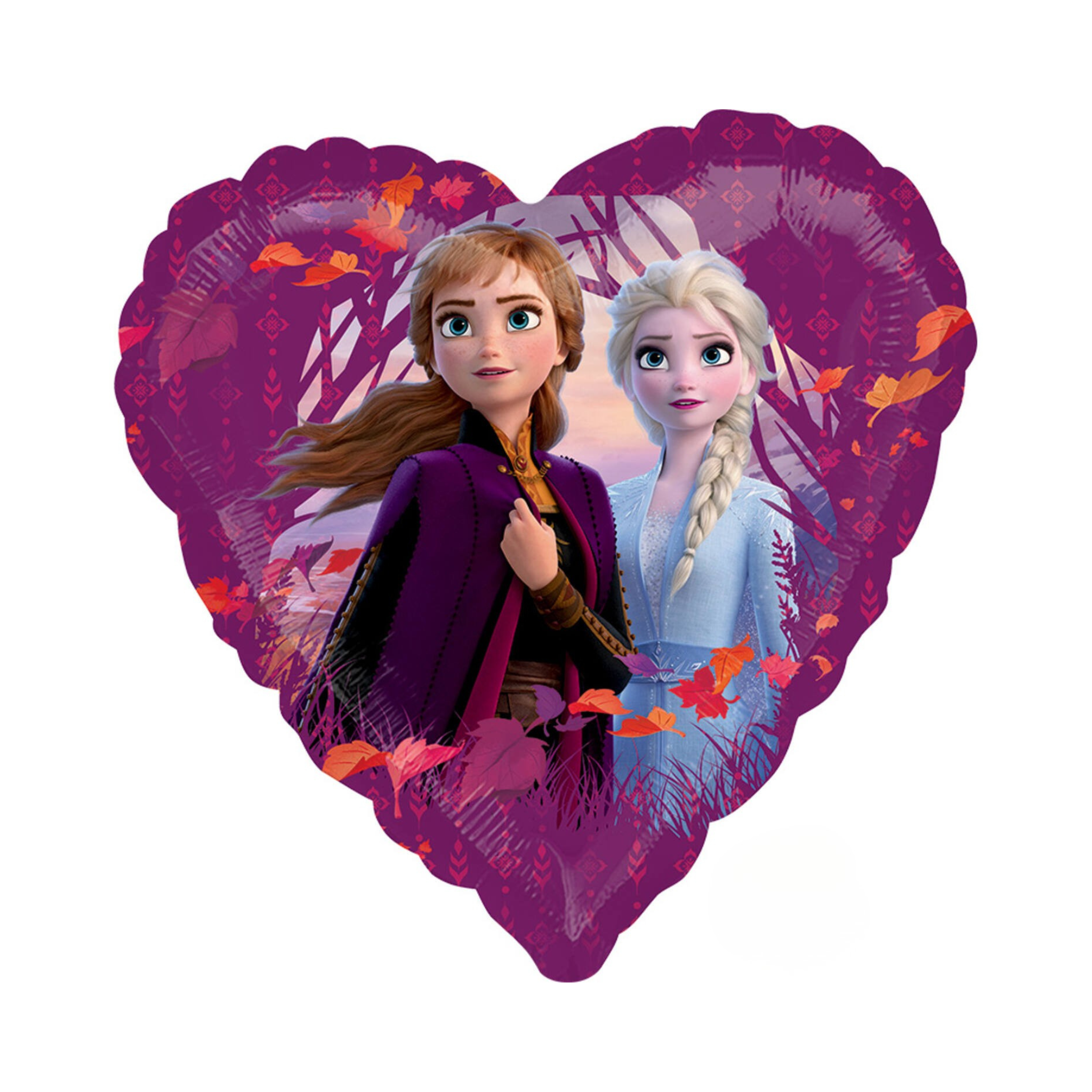 Folienballon Herz Frozen Anna & Elsa, ca. 35 cm
