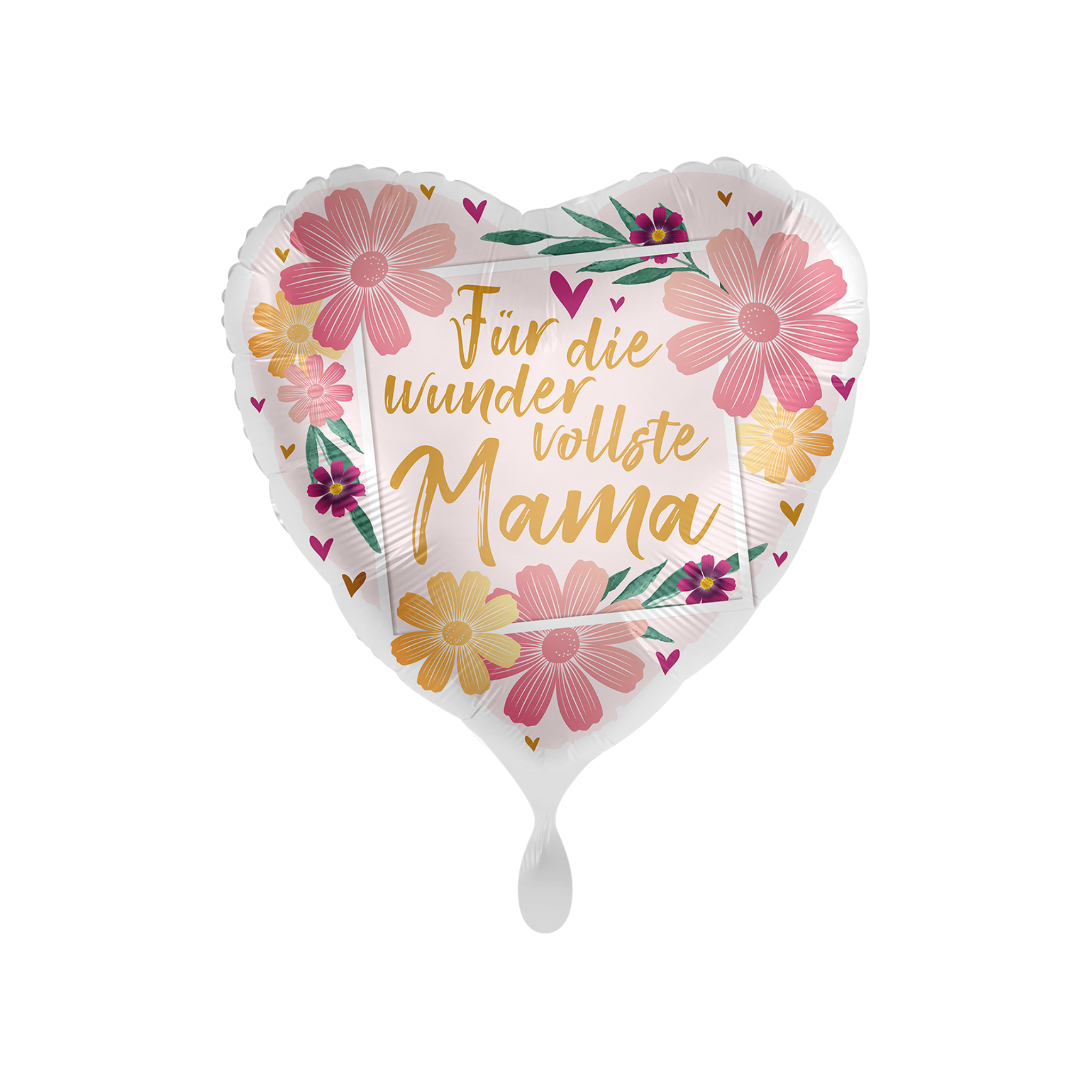 Folienballon Herz "Für die wundervollste Mama" -hey-Party.de- Folienballons -#Variante_