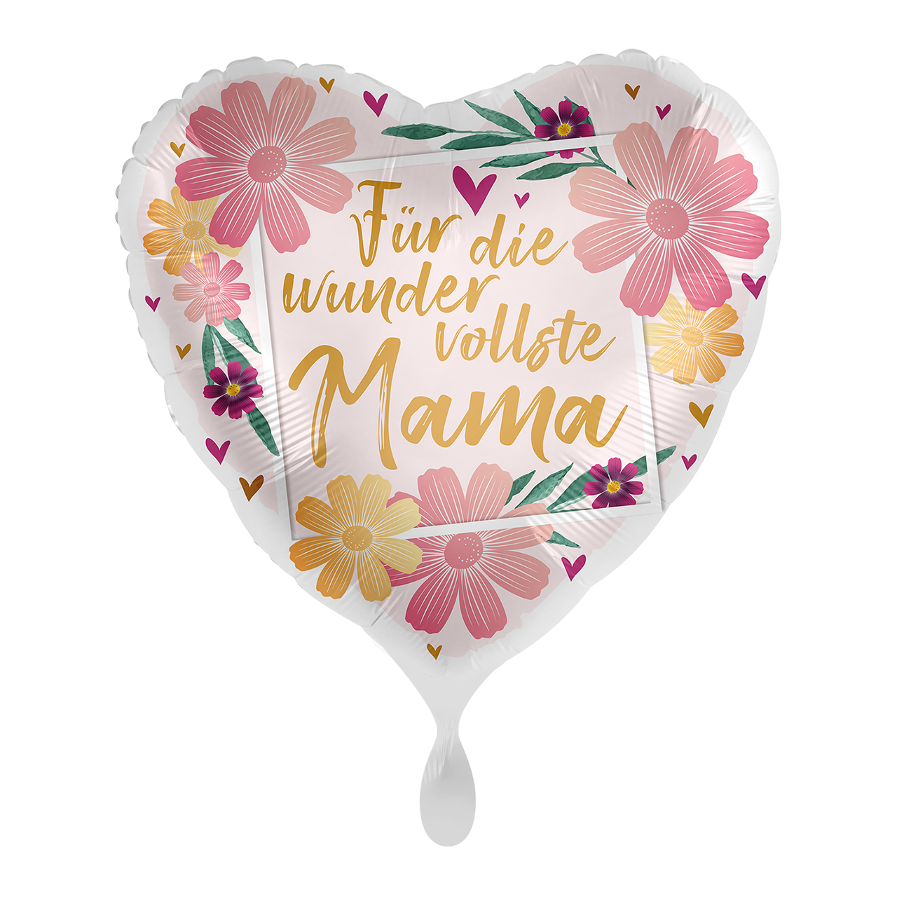 Folienballon Herz "Für die wundervollste Mama" -hey-Party.de- Folienballons -#Variante_