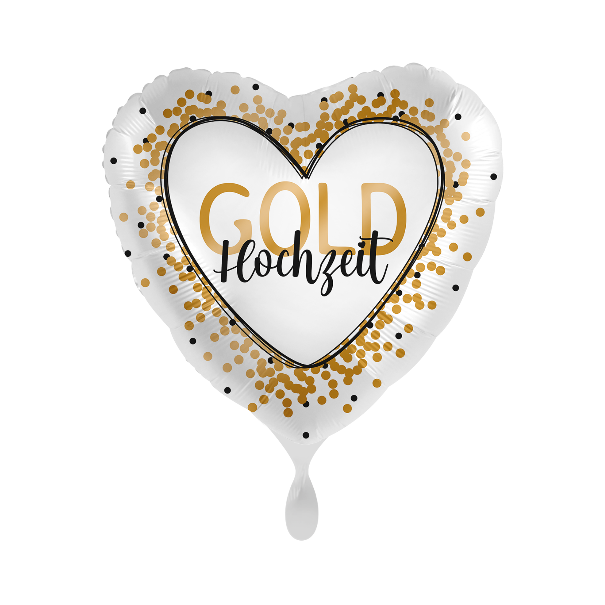 Folienballon Herz "Goldhochzeit" -hey-Party.de- Folienballons -#Variante_