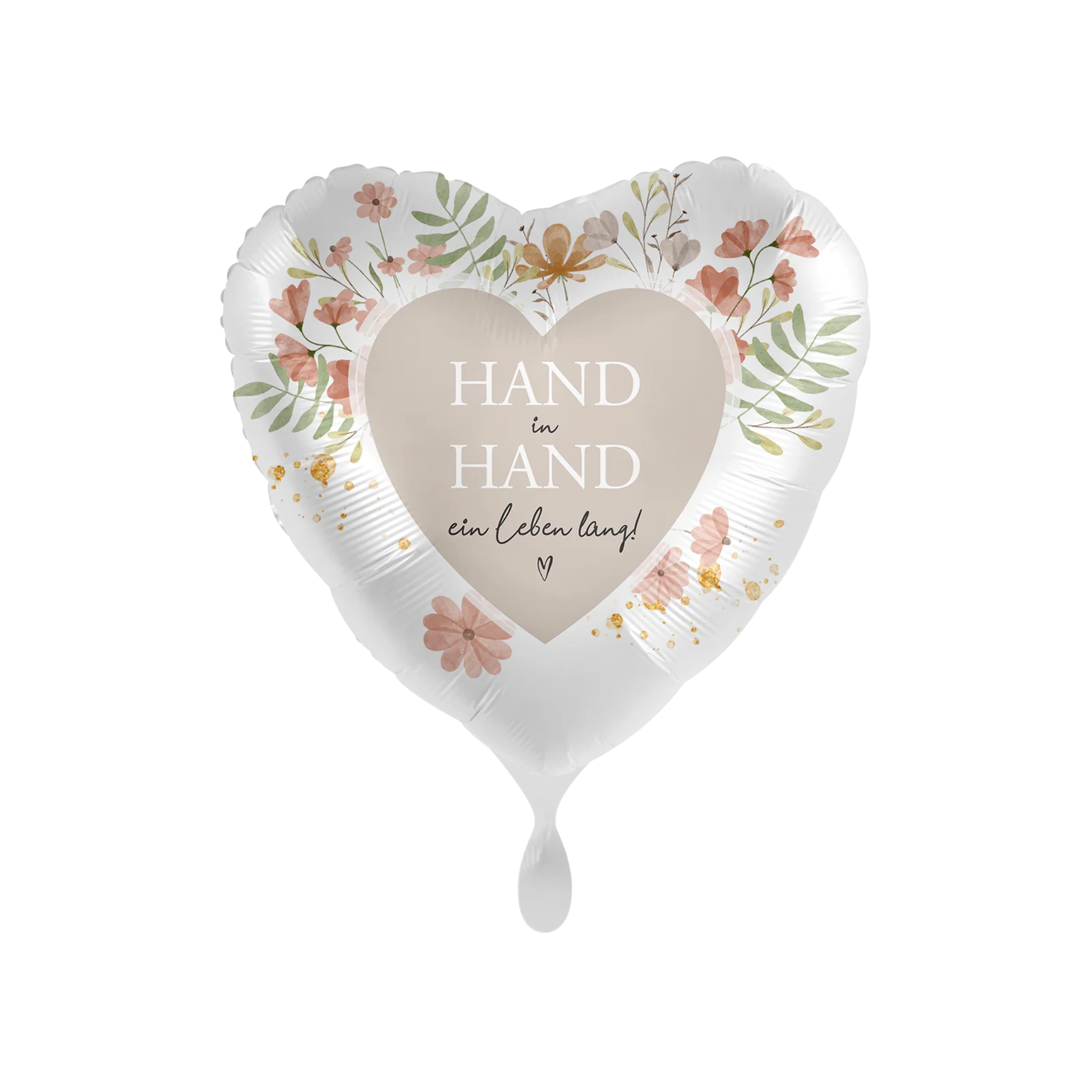 Folienballon Herz "Hand in Hand..." -hey-Party.de- Folienballons -#Variante_