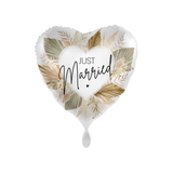 Folienballon Herz "Just married" Boho -hey-Party.de- Folienballons -#Variante_