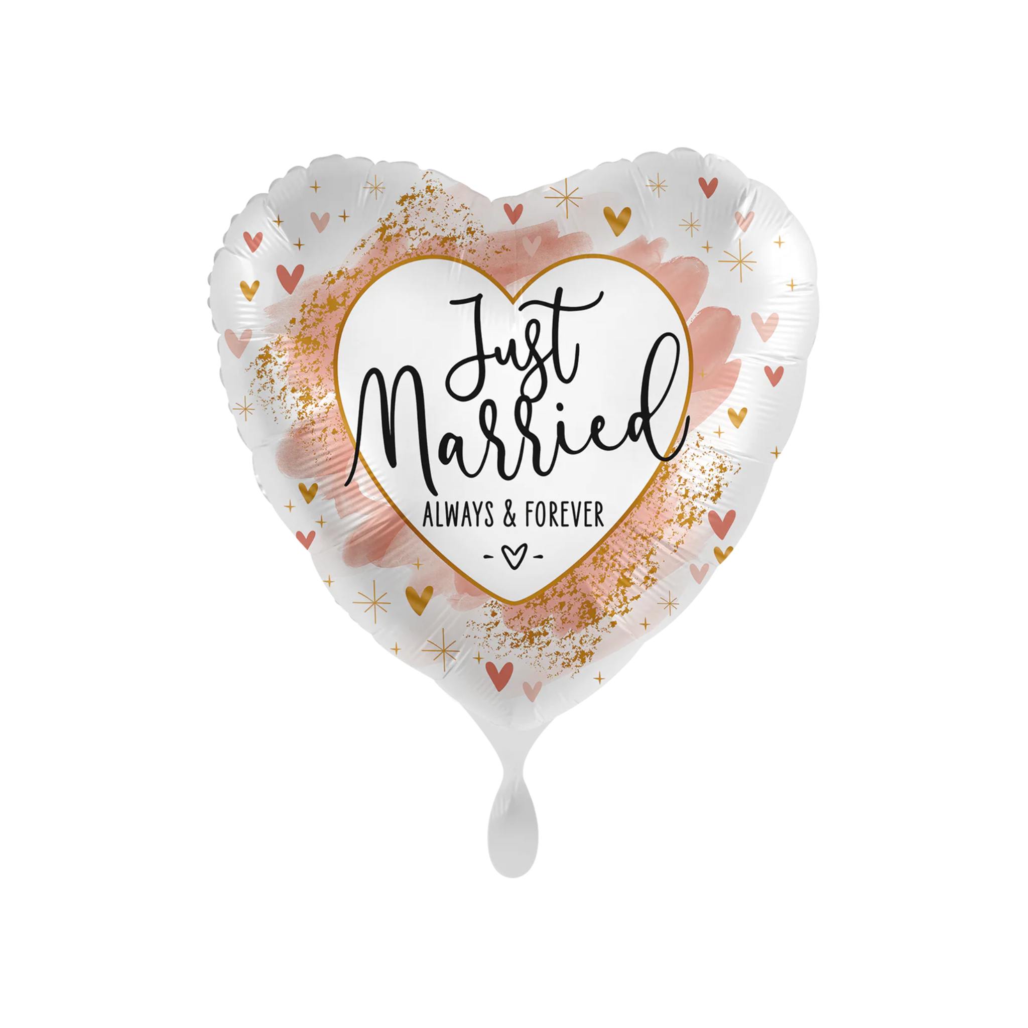 Folienballon Herz "Just married" -hey-Party.de- Folienballons -#Variante_
