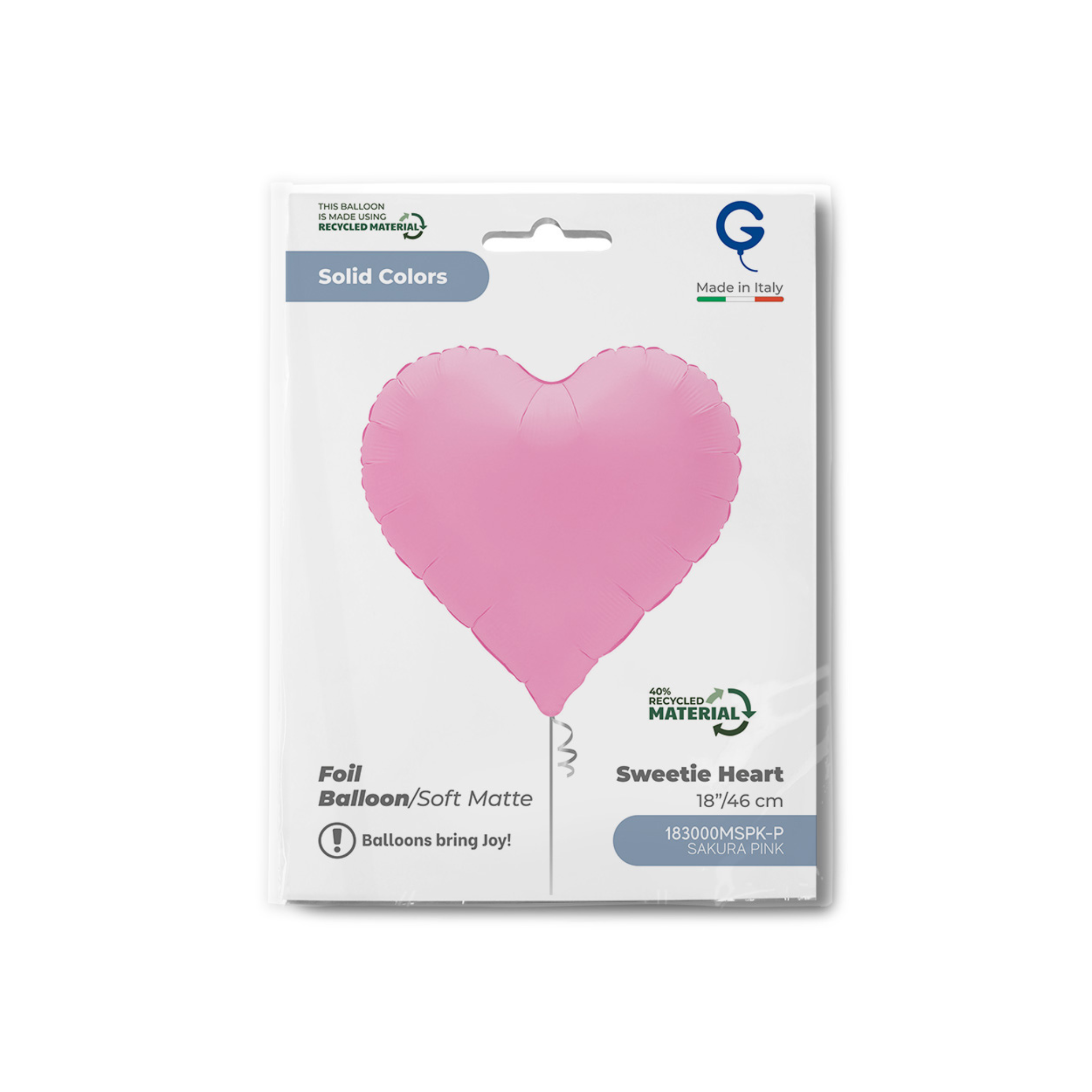 Folienballon Herz Matt Sakura Pink -hey-Party.de- Folienballons -#Variante_