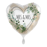 Folienballon Herz "Mrs. & Mrs." ⚢ 🏳️‍🌈 -hey-Party.de- Folienballons -#Variante_