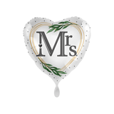 Folienballon Herz "Mrs."