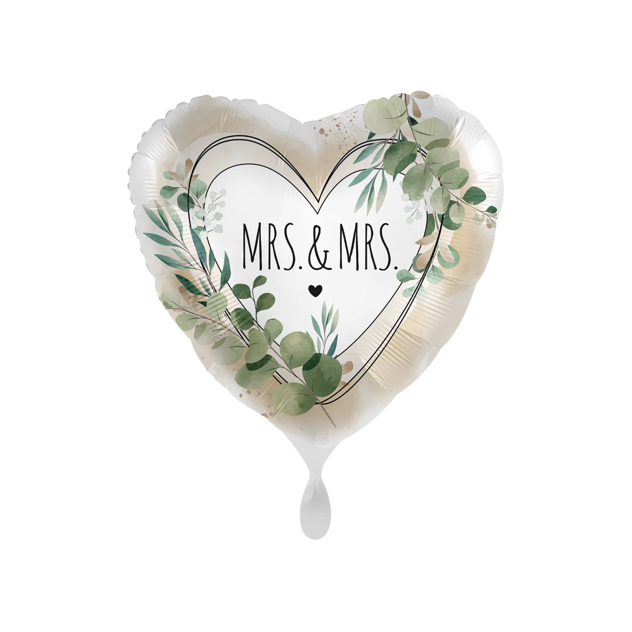 Folienballon Herz "Mrs. & Mrs." ⚢ 🏳️‍🌈 -hey-Party.de- Folienballons -#Variante_
