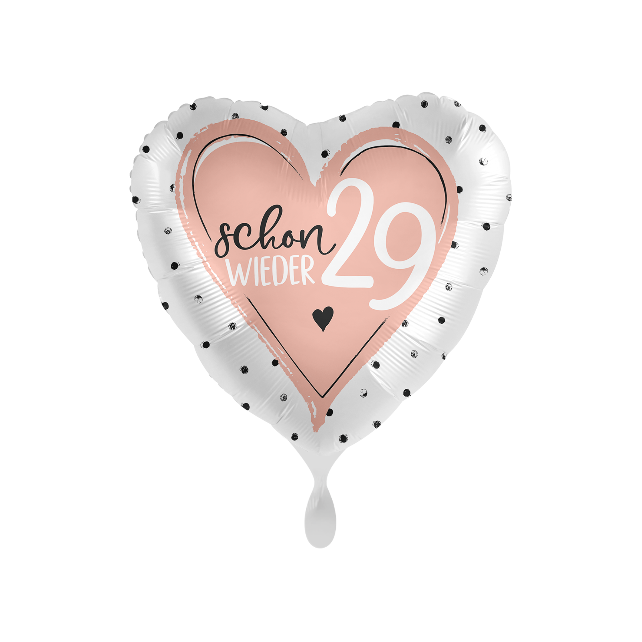 Folienballon Herz "Schon wieder 29" -hey-Party.de- Folienballons -#Variante_