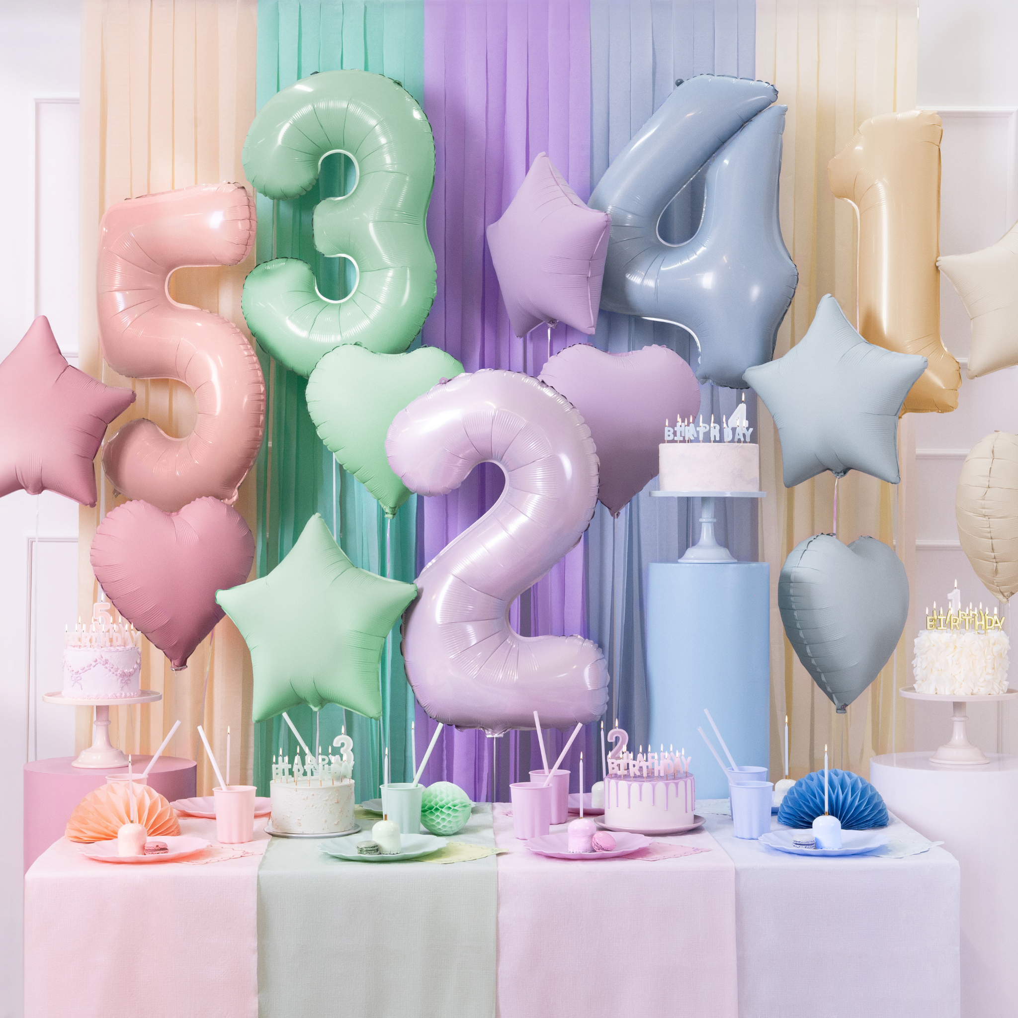 Folienballon Herz Hellblau Matt -hey-Party.de- Folienballons -#Variante_
