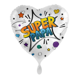 Folienballon Herz "Super Papa" -hey-Party.de- Folienballons -#Variante_