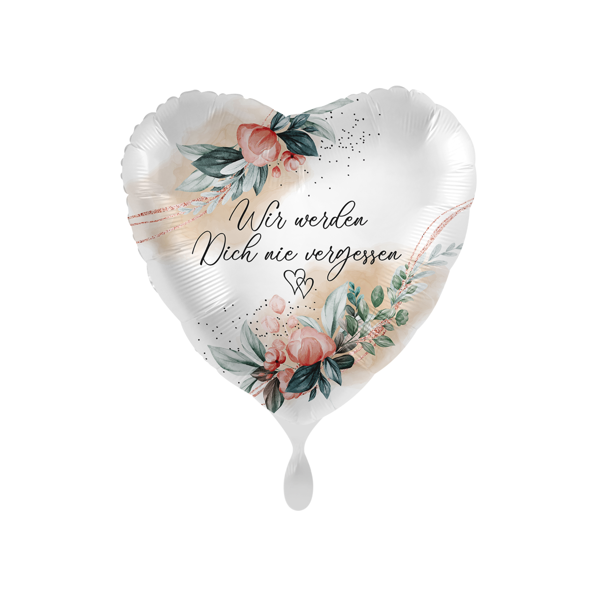 Folienballon Herz "Wir werden Dich nie vergessen" -hey-Party.de- Folienballons -#Variante_