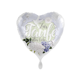 Folienballon Herz "Zur Taufe alles Liebe" Blüten -hey-Party.de- Folienballons -#Variante_
