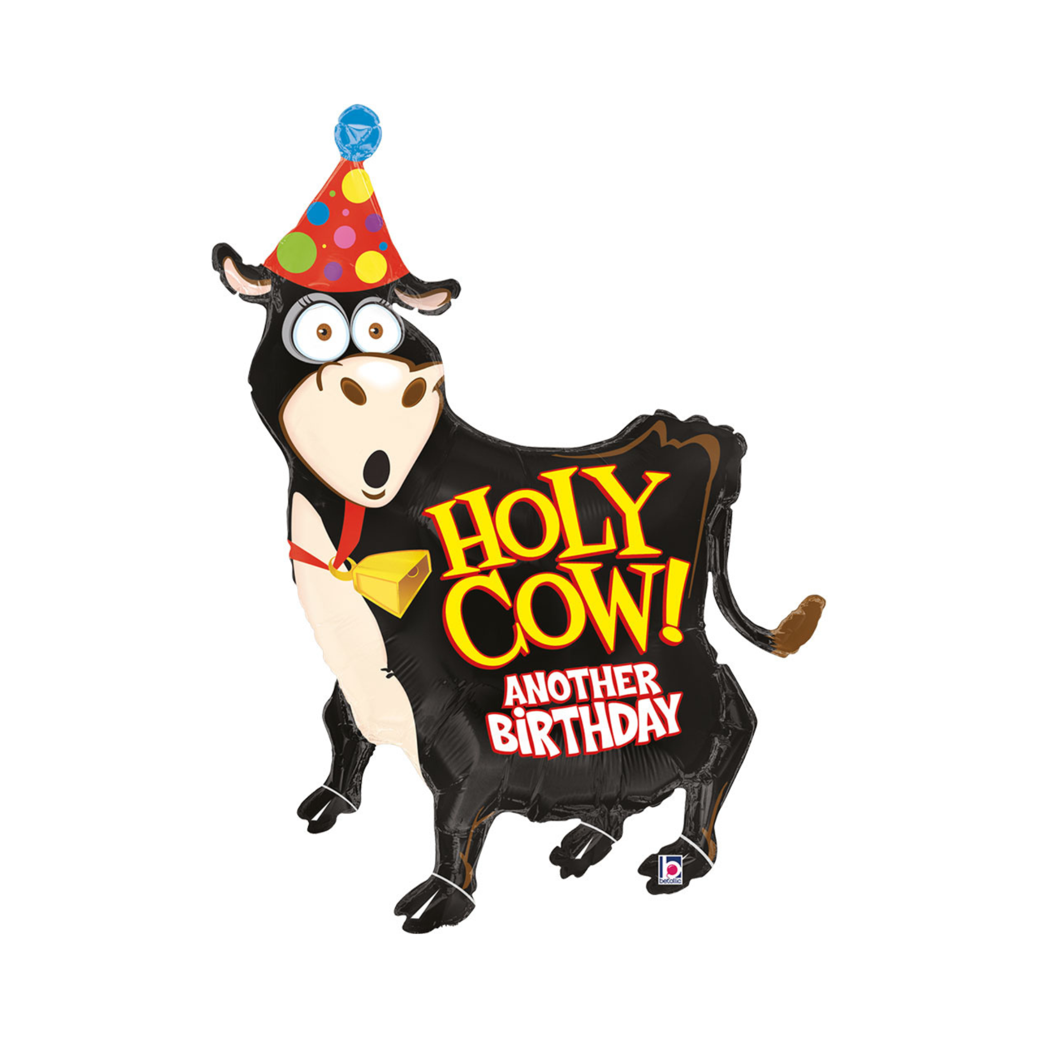 Folienballon "Holy Cow Another Birthday" Kuh -hey-Party.de- Folienballons -#Variante_