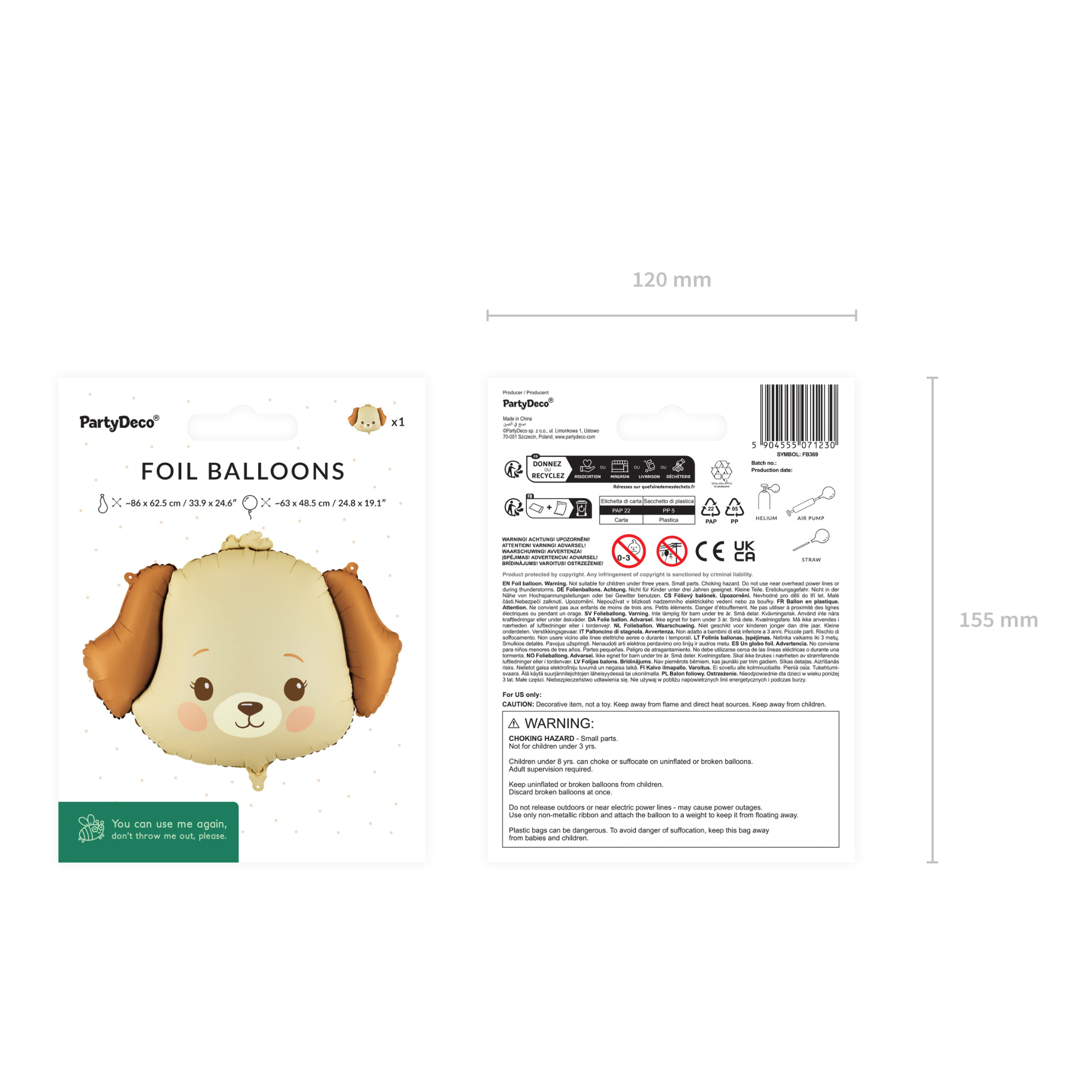Folienballon Hund -hey-Party.de- Folienballons -#Variante_