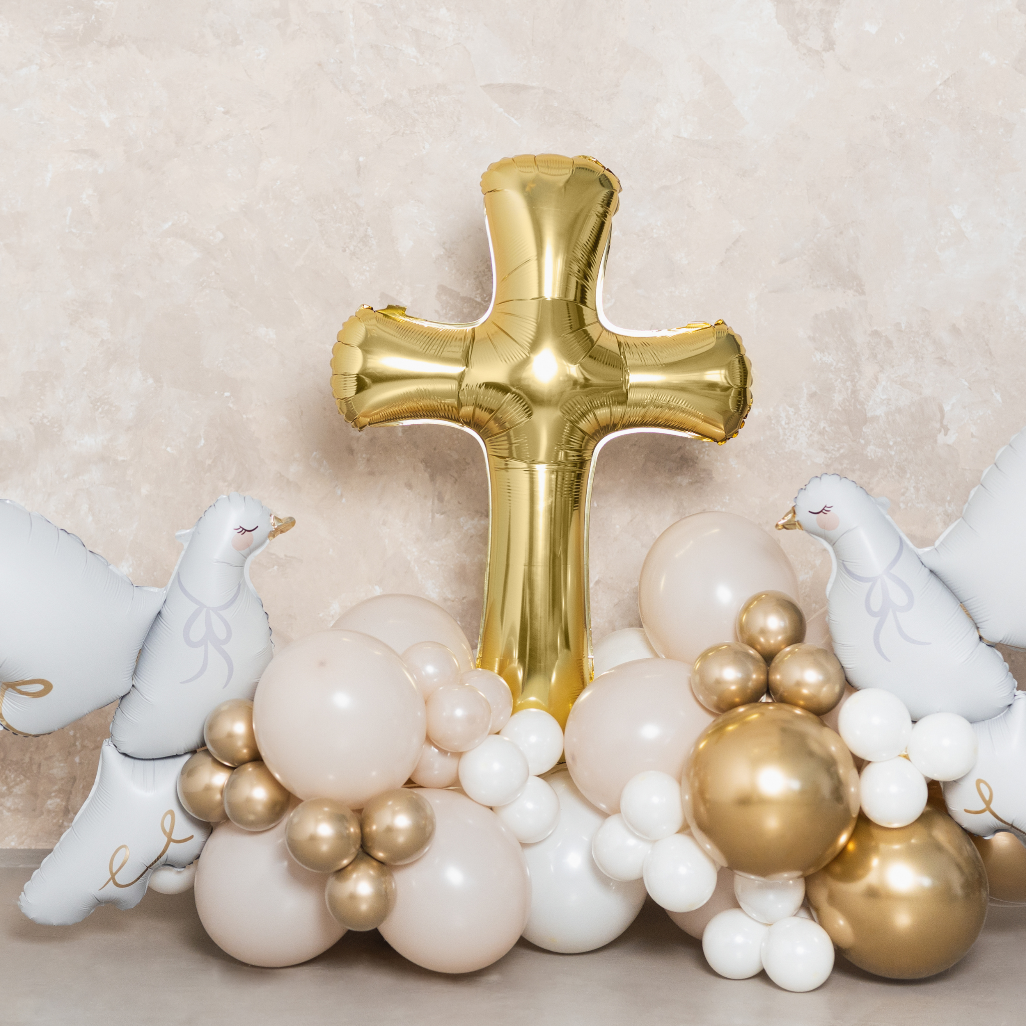 Folienballon Kreuz Gold -hey-Party.de- Folienballons -#Variante_