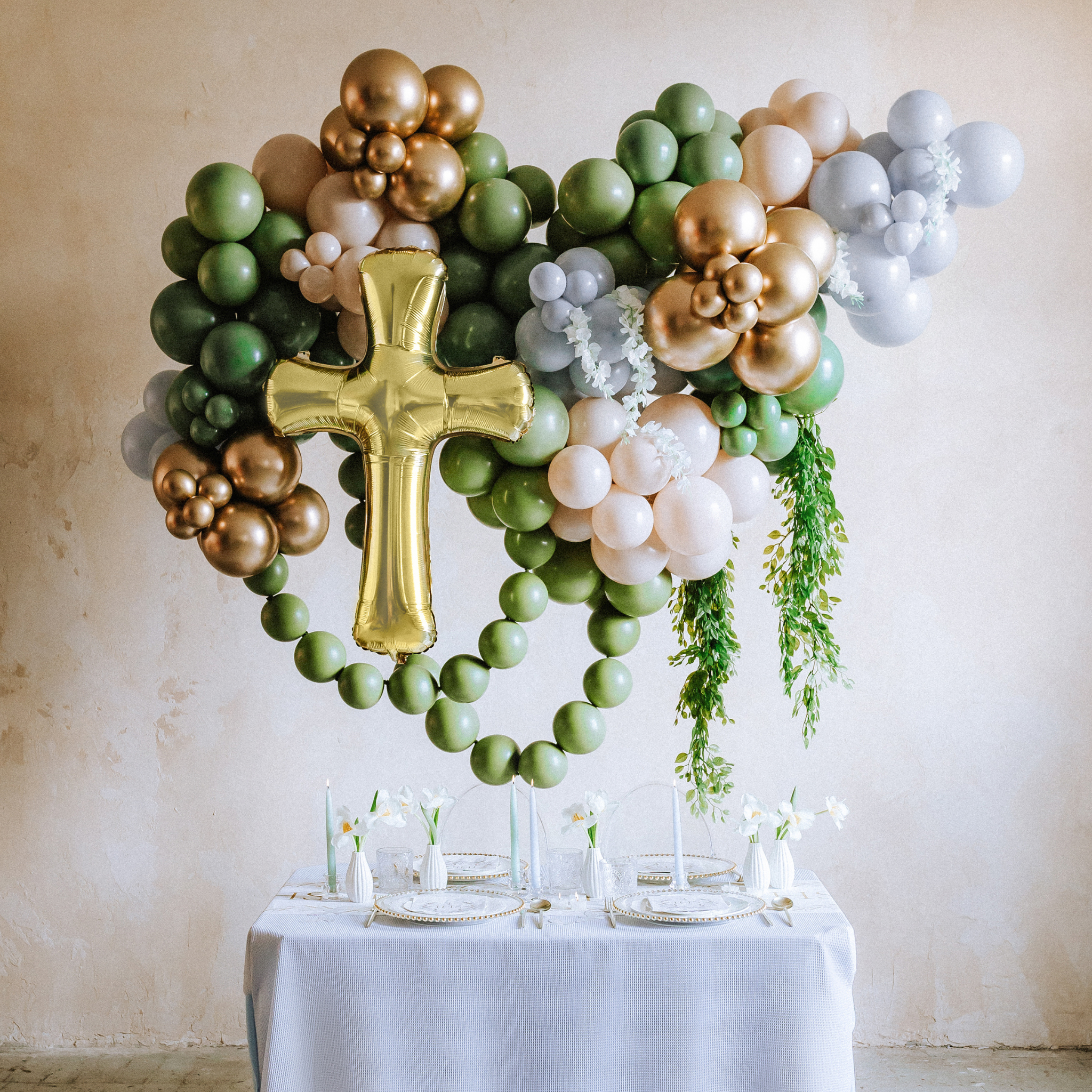 Folienballon Kreuz Gold -hey-Party.de- Folienballons -#Variante_