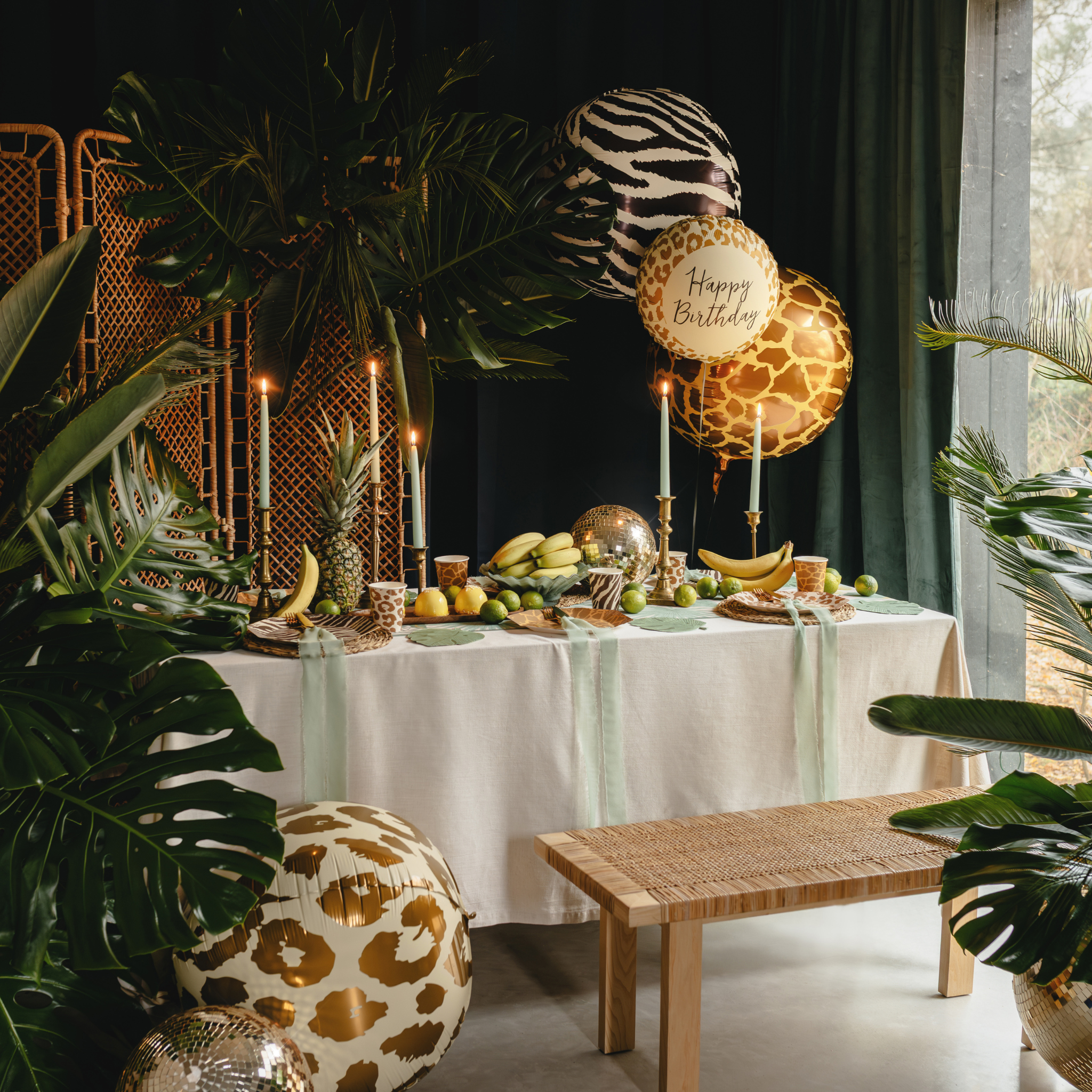 Folienballon Kugel Giraffenflecken -hey-Party.de- Folienballons -#Variante_