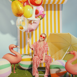 Folienballon Kugel Streifen -hey-Party.de- Folienballons -#Variante_