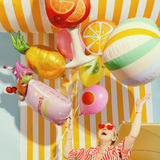 Folienballon Kugel Streifen -hey-Party.de- Folienballons -#Variante_