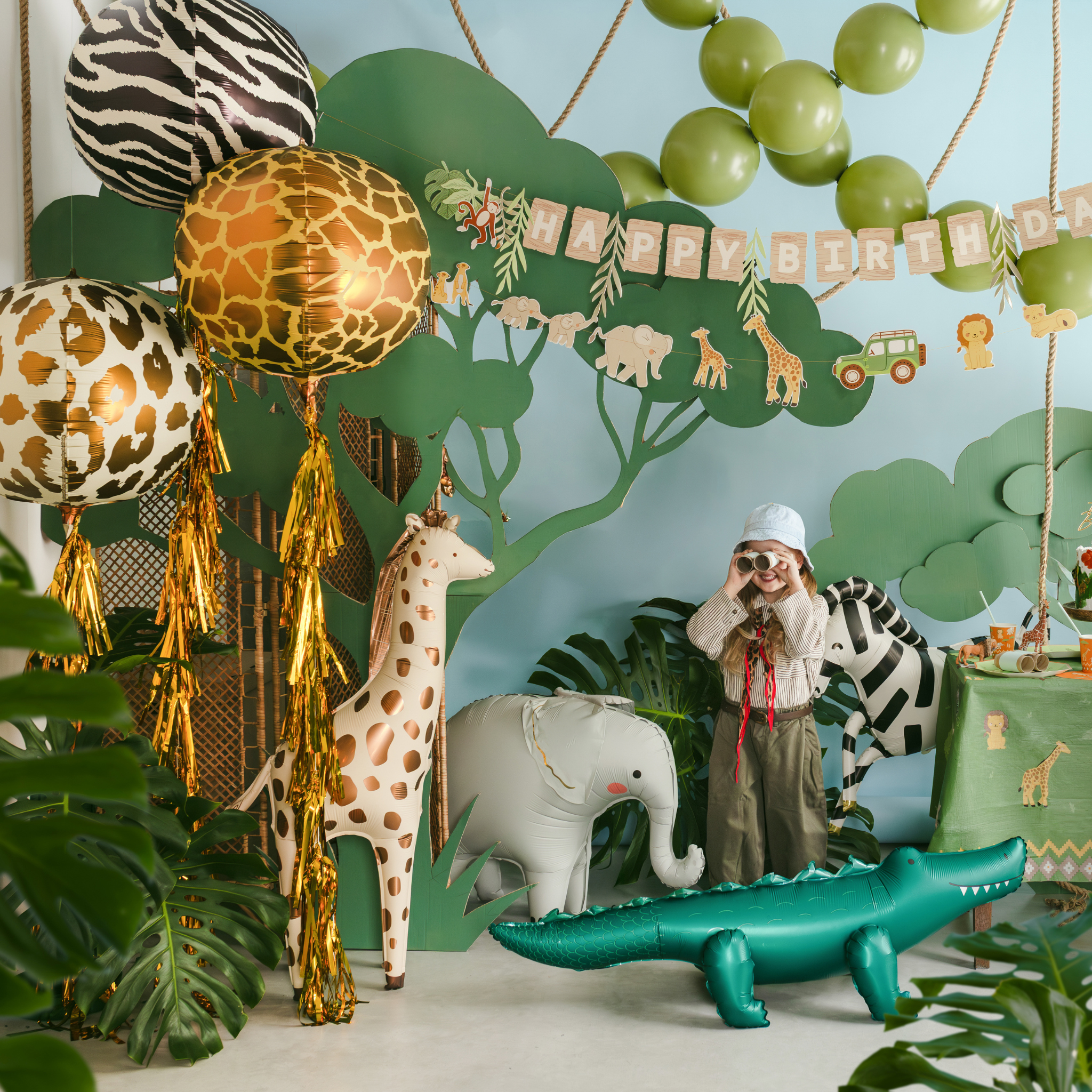 Folienballon Kugel Zebrastreifen -hey-Party.de- Folienballons -#Variante_