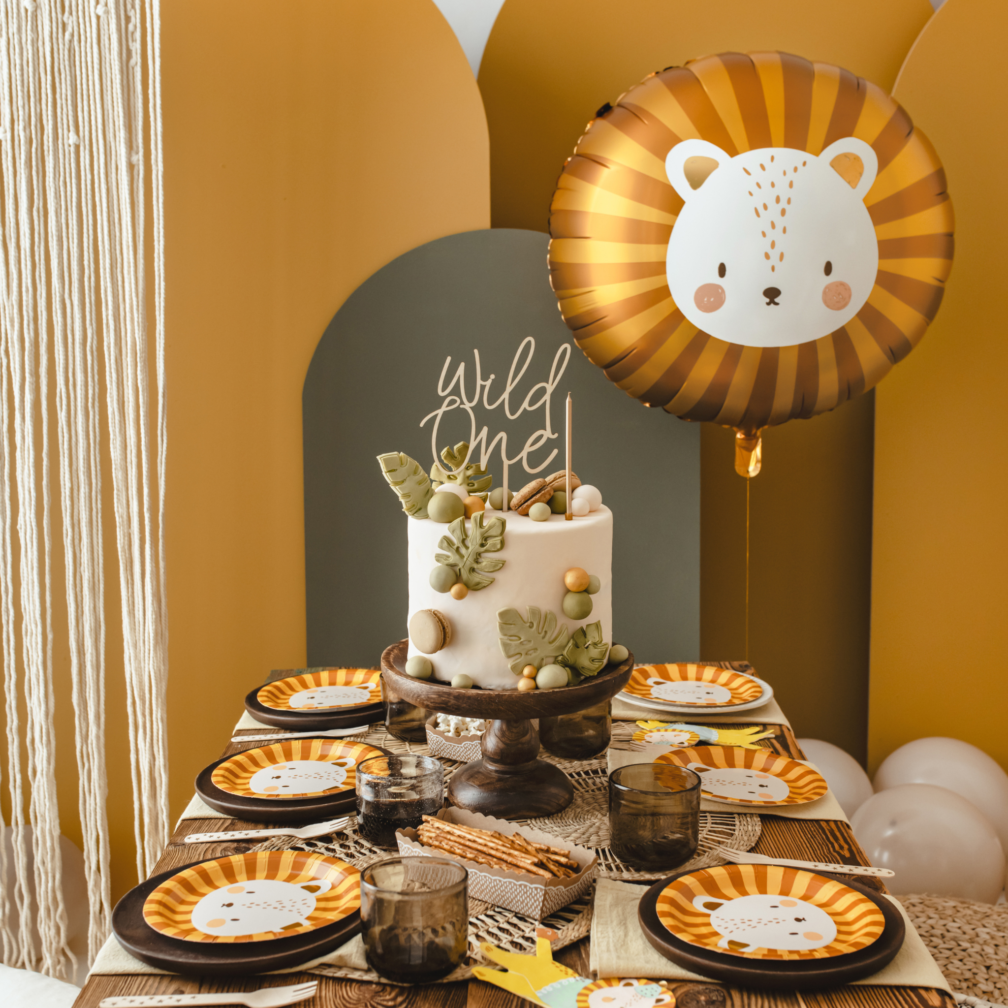 Folienballon Löwe Rund XXL -hey-Party.de- Folienballons -#Variante_