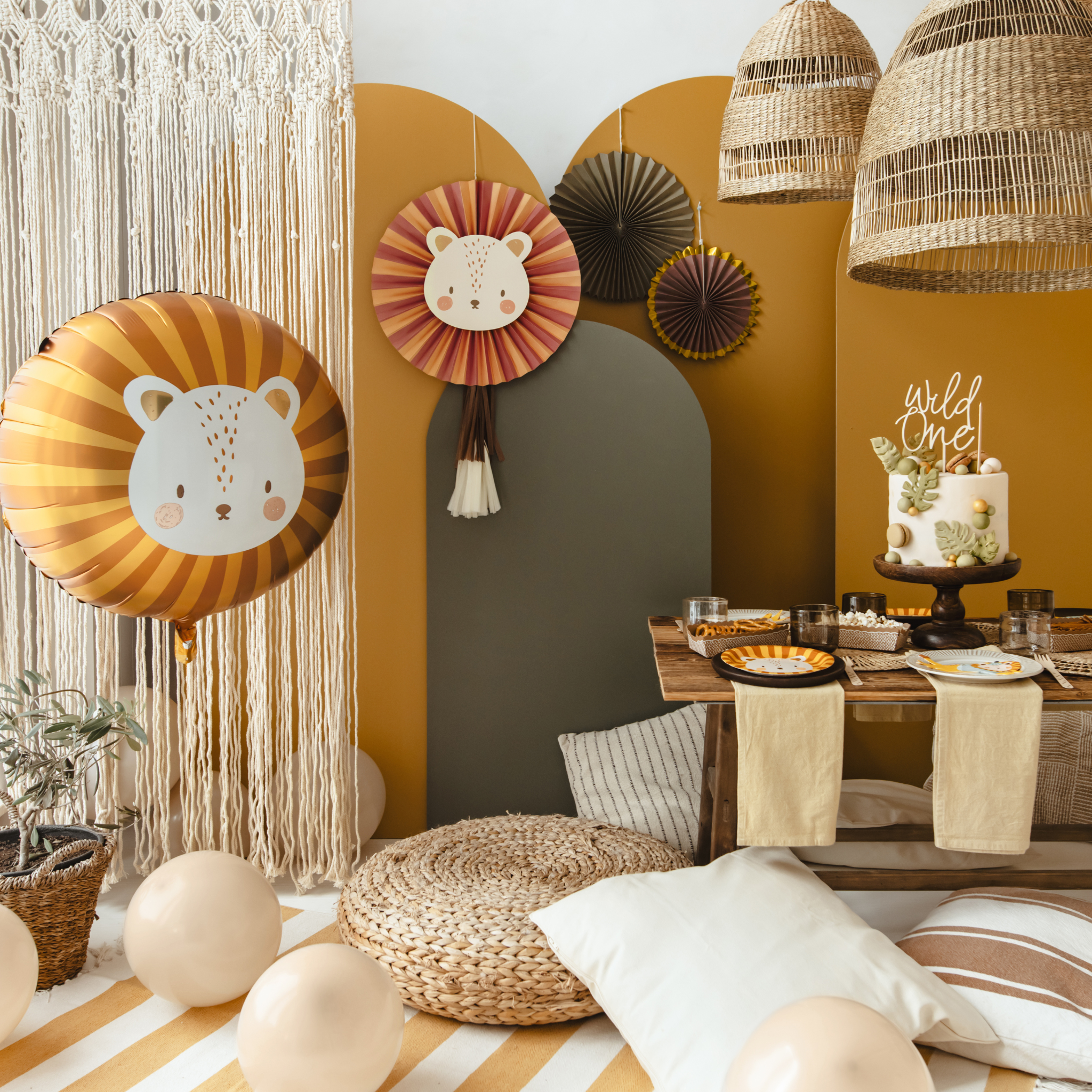 Folienballon Löwe Rund XXL -hey-Party.de- Folienballons -#Variante_