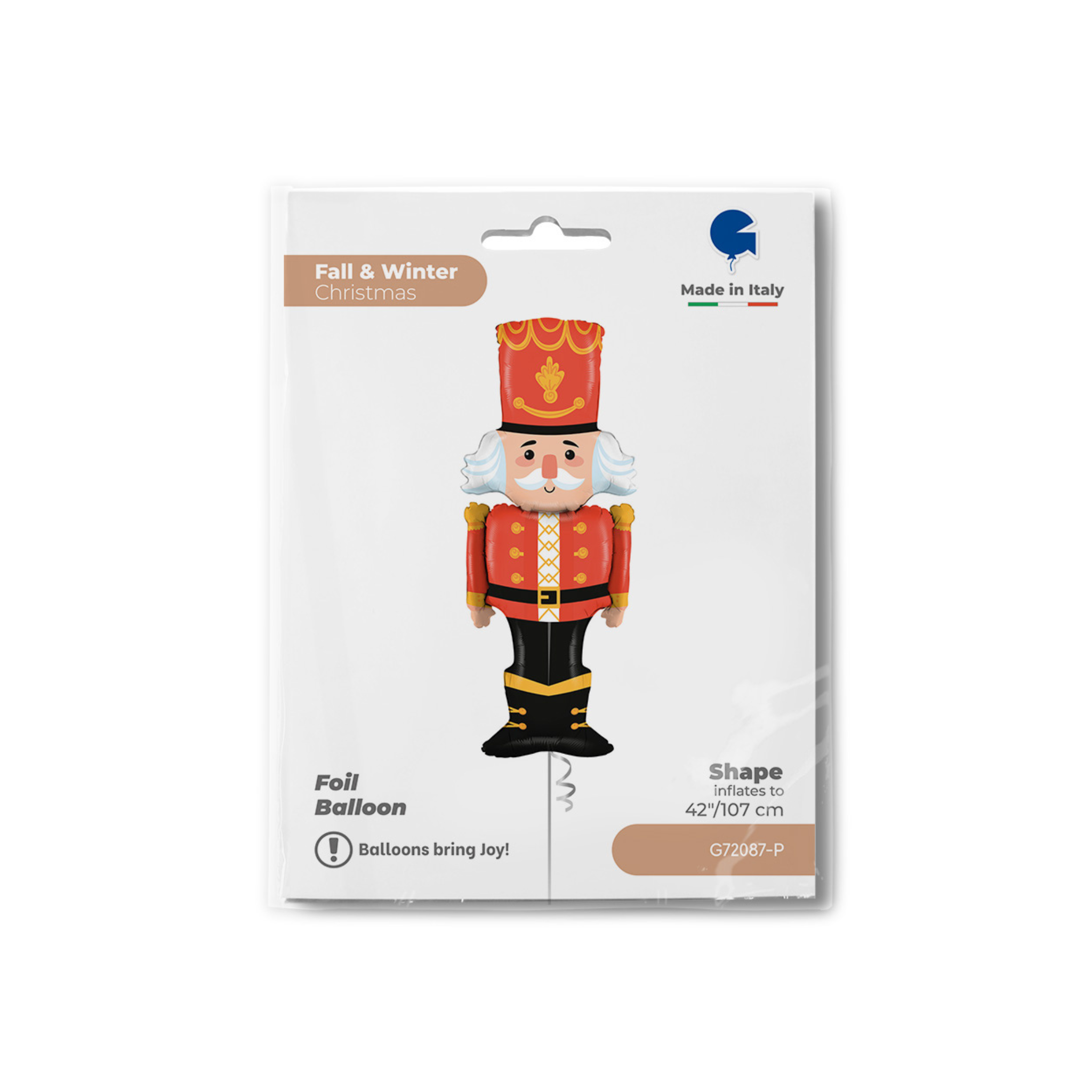 Folienballon Nussknacker Rot