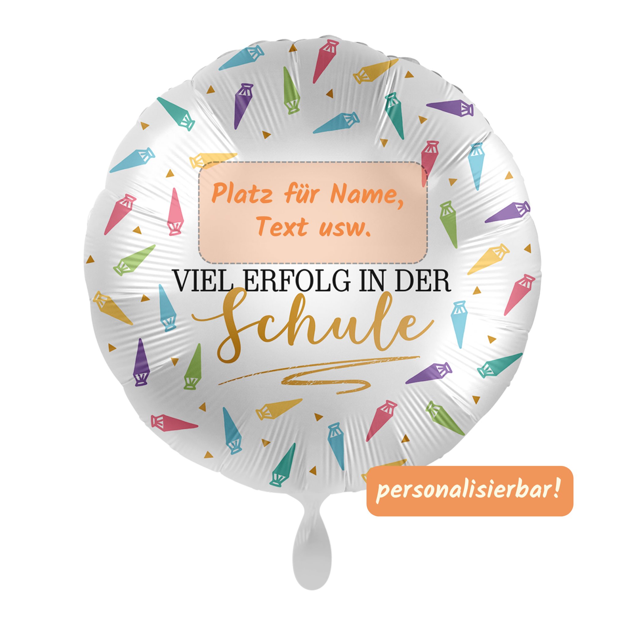 Folienballon Personalisierbar "... Viel Erfolg in der Schule" -hey-Party.de- Folienballons -#Variante_