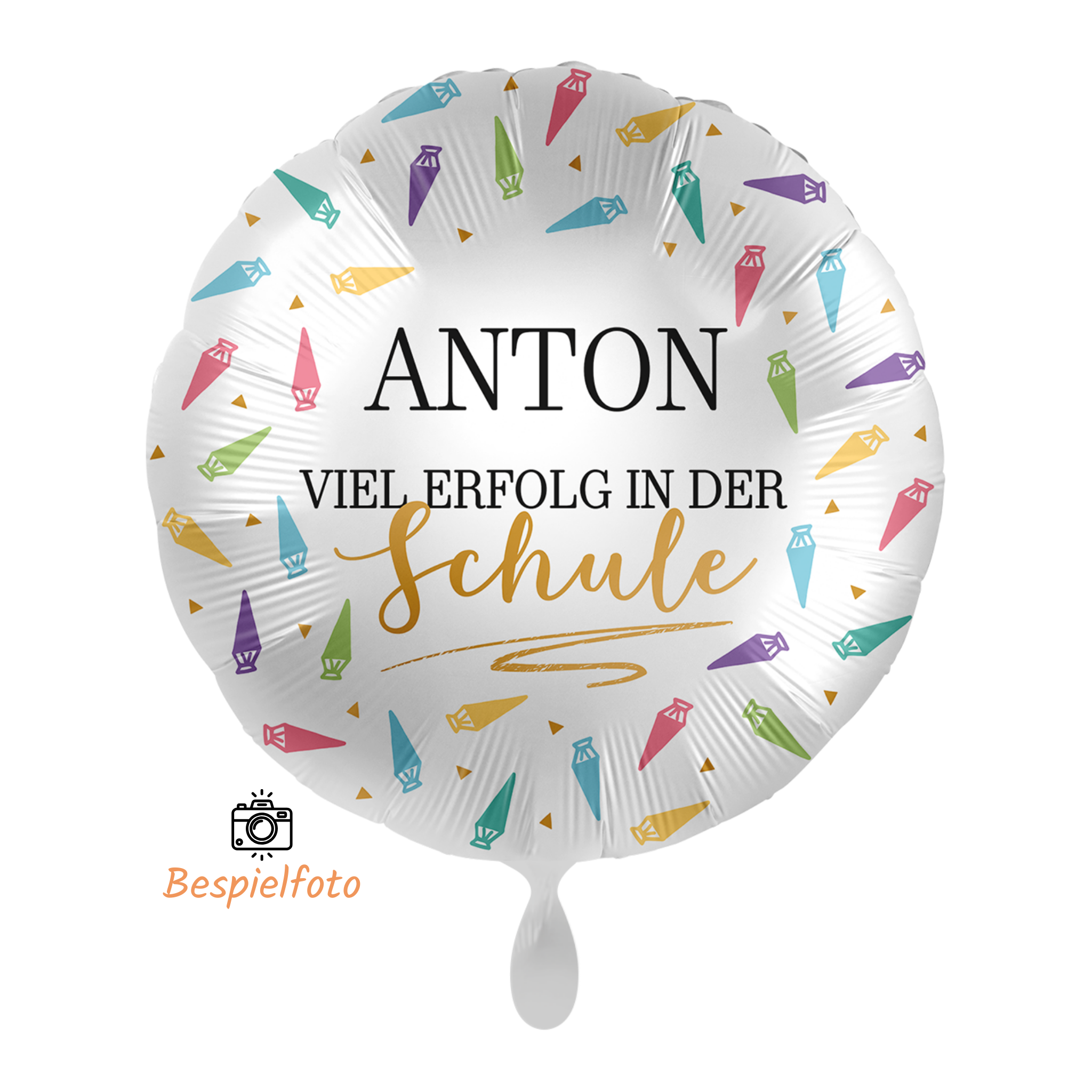 Folienballon Personalisierbar "... Viel Erfolg in der Schule" -hey-Party.de- Folienballons -#Variante_