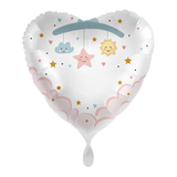 Folienballon Personalisierbar Herz Baby -hey-Party.de- Folienballons -#Variante_