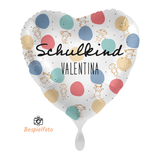 Folienballon Personalisierbar Herz Schulkind -hey-Party.de- Folienballons -#Variante_
