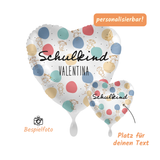 Folienballon Personalisierbar Herz Schulkind -hey-Party.de- Folienballons -#Variante_