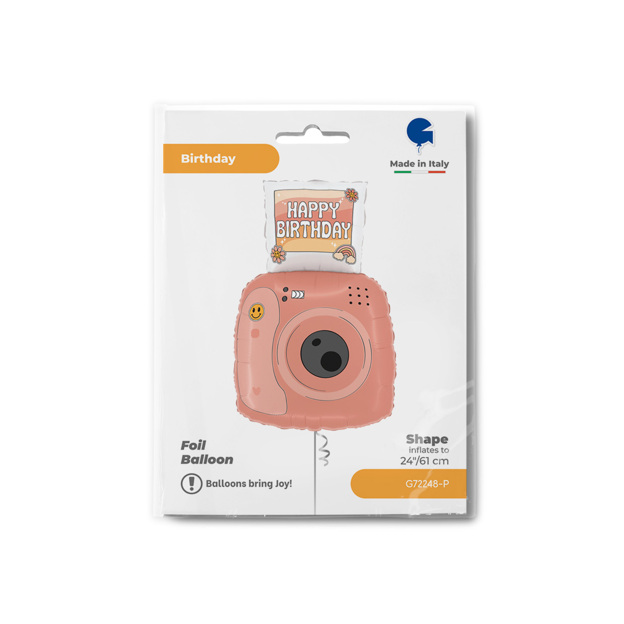 Folienballon Polaroid Kamera Happy Birthday -hey-Party.de- Mini Folienballons -#Variante_