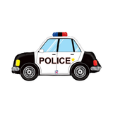 Folienballon Polizeiauto Seitlich, ca. 80x43 cm