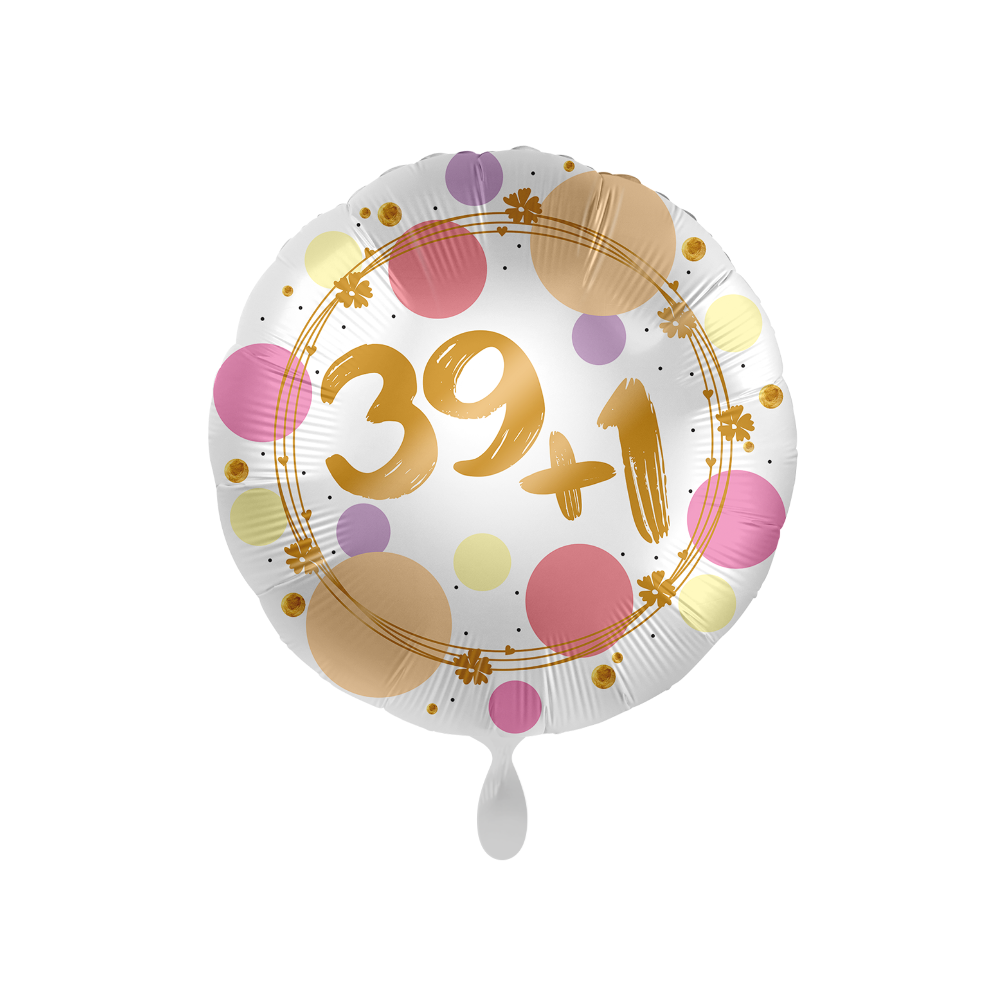 Folienballon rund "39+1" -hey-Party.de- Folienballons -#Variante_