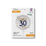 Folienballon Rund "Cheers To 30 Years" -hey-Party.de- Folienballons -#Variante_
